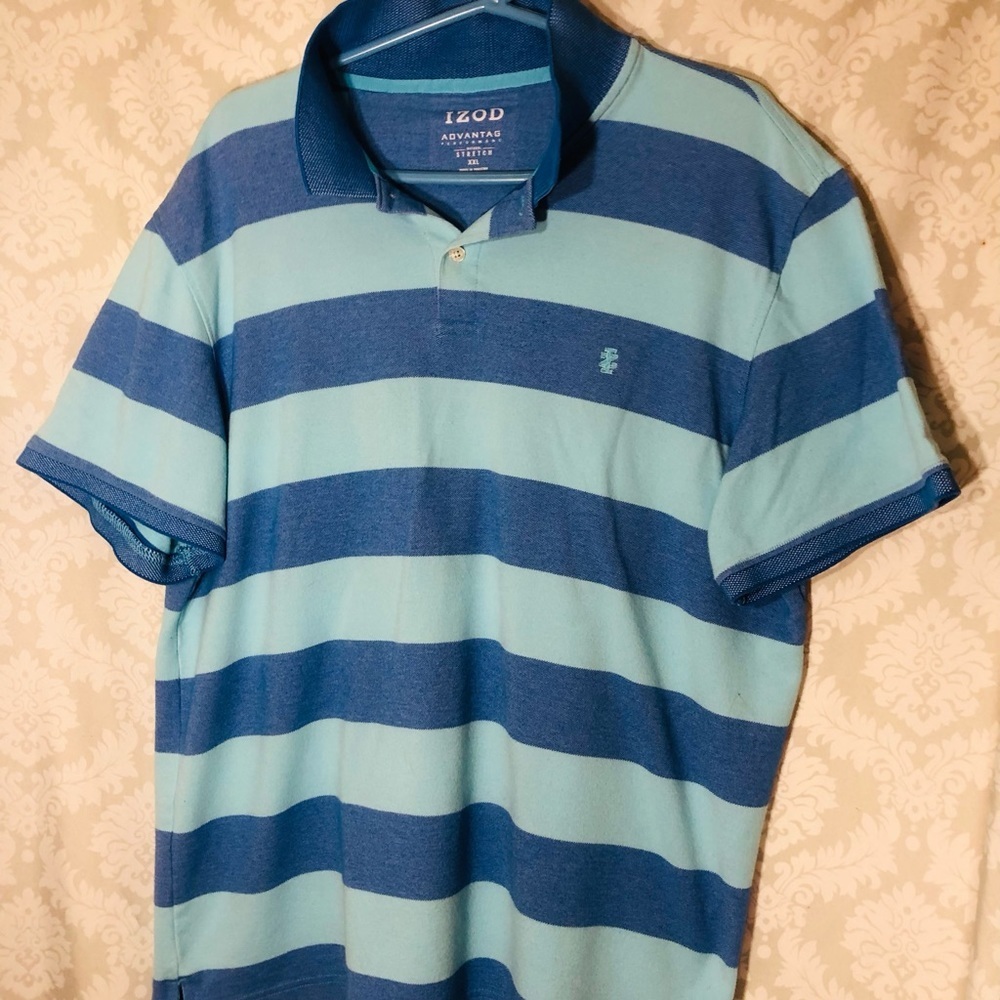 Izod Advantage Striped Polo XXL
